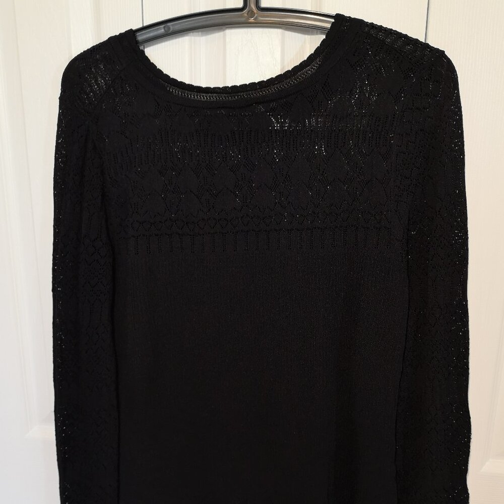 Black Cupio Sweater with lace knit in Women's size M